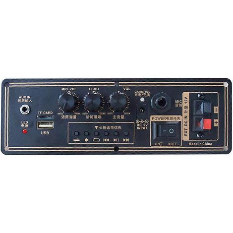 Bluetooth 5.3 Amplificateur Board,12V Puissance Supply,pour Voiture Audio et Son Systems,support Bluetooth AUX TF-Card (1/5)