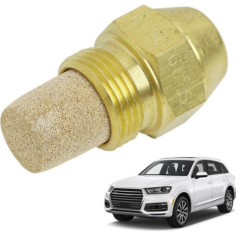 Boquilla para quemador de aceite, 60 grados, 0,5 galones estadounidenses/hora, boquilla para gasóleo, chorro calefactado, boquilla de aceite, compatible con quemadores domésticos y comerciales, fácil (1/5)