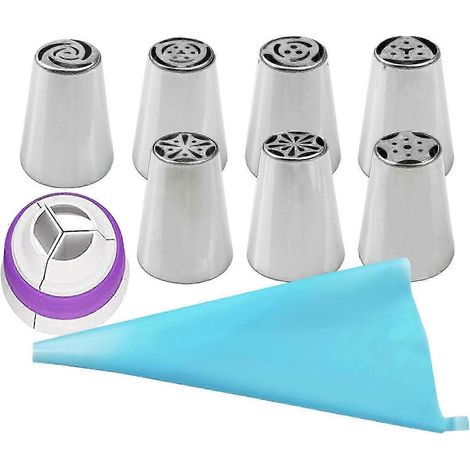 Douilles à pâtisserie russes, accessoires de pâtisserie, kit de douilles à décorer soi-même, douilles pour décorer biscuits et desserts-9Pcs (1/5)