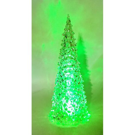 Árbol de Navidad LED decorativo / WIL-111 / 27,5 x 11,5 cm / multicolor / RGB / 3xlr1130 / pilas no incluidas (1/5)
