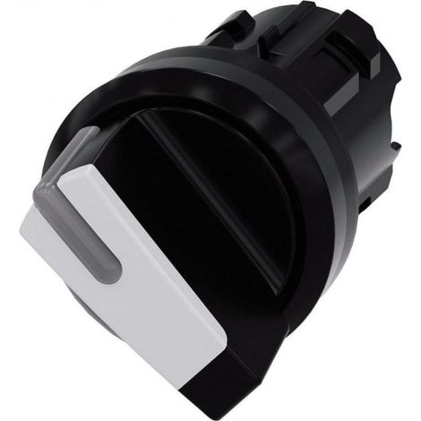 Interruptor de 2 posiciones, 22 mm, negro/blanco, antirretorno, posible retroiluminación, plástico, IP69k, Sirius ACT 3SU1002-2BF60-0AA0