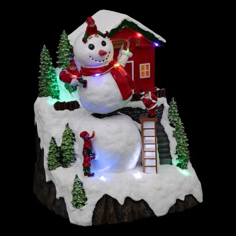 Paris Prix - Village De Noël bonhomme De Neige 26cm Multicolore (1/2)