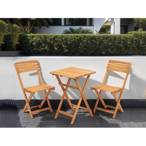 Set Tavolo e Sedie Isso, 2 Posti, Dimensione Seduta 40x30h81 cm, Marrone (1/5)