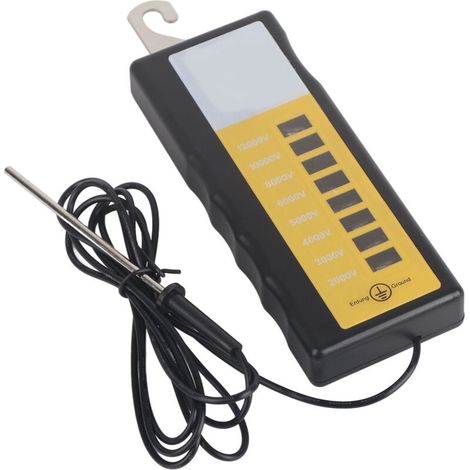 Testeur de tension de clôture portable 12KV avec 8 voyants, détecteur de défauts électrique pour ferme, appareil de mesure de tension. (1/5)