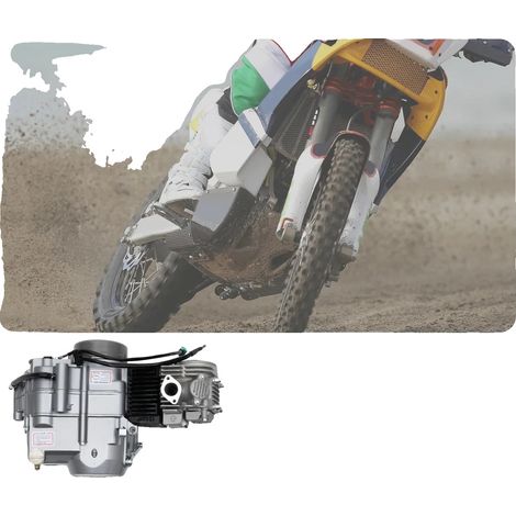 Motor, 4-Takt, Hochleistung, Silber (1/2)
