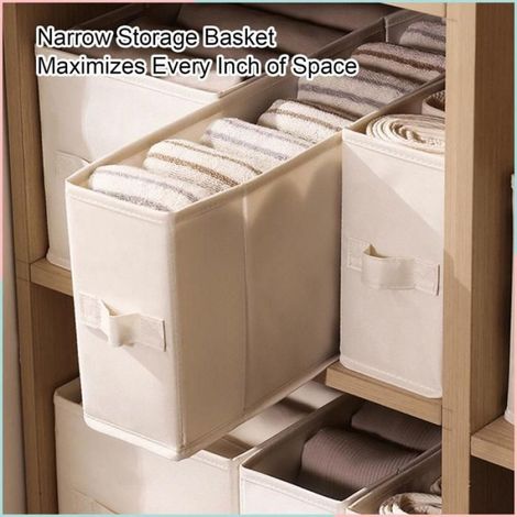 Panier De Rangement - Tissu Oxford 600D - Pour Placard Et Espaces Etroits - 47x10x20 Cm - 1 Unite (1/5)