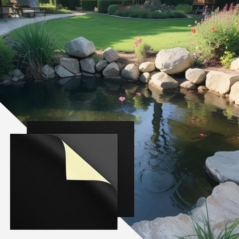 2er-Pack Reparaturflicken für Teichfolien – mit 20 cm x 20 cm wasserdichtem Dichtungsstreifen – für Dachrinnen (1/5)