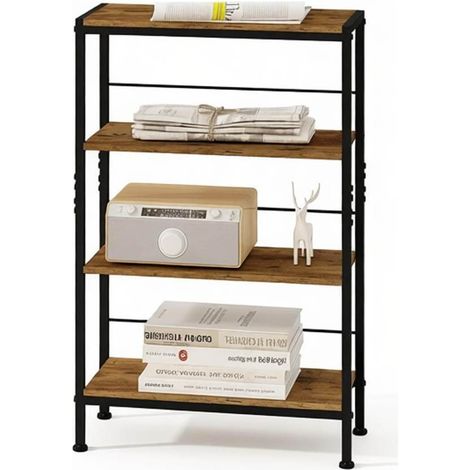 Libreria da terra a 4 ripiani in MDF e metallo 50 x 20 x 78 cm (1/5)