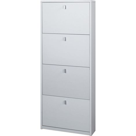 Scarpiera 4 Ante 63x154x18 cm Bianco Fiammato (1/2)