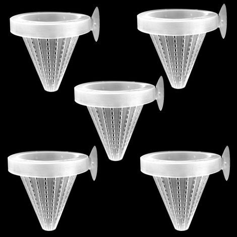 Set of 5 Dispensers, ABS Plastic, Floating, Suction Cup, For Aquarium (1/5)