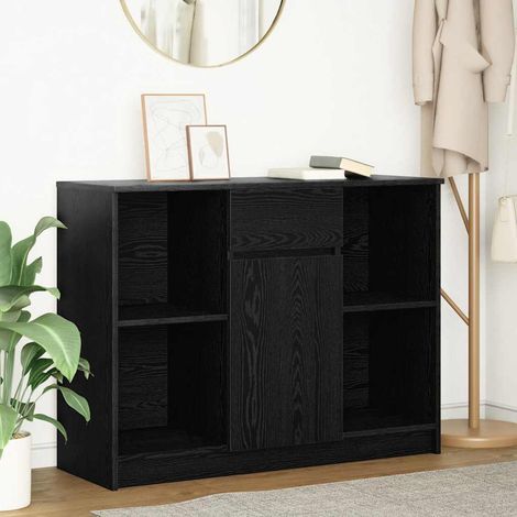 Sideboard mit Schublade Schwarz Eichen-Optik 101x35x76 cm