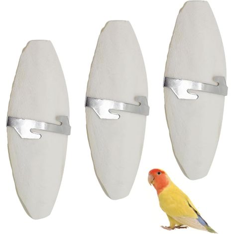 3 Pcs Os de calmar Seiche Jouets à Mâcher 11-13CM Jouet Oiseaux Perroquet Jouet pour Oiseaux Becs Pointus,Tortue,Escargots (1/5)