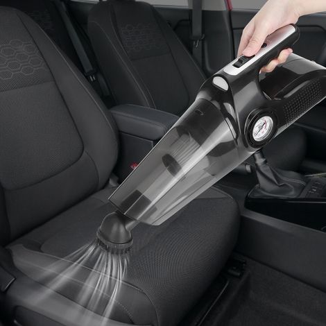 Aspirateur de voiture portable 4 en 1 de type pointeur, 120 W, 12 V, utilisable sur surfaces sèches et humides, avec capture de poussière. (1/5)