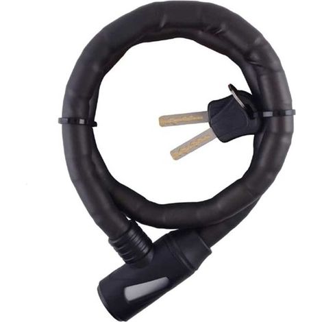 Lucchetto a cavo per moto scooter biciletta rivestito in vinile con 2 chiavi 100cm