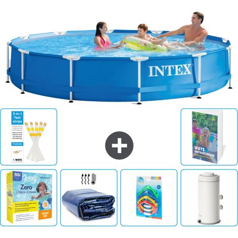 Frame Pool Rund - 366x76 cm - 7-teilig S7