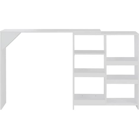 Maison Exclusive - Table de bar avec tablette amovible Blanc 138x39x110 cm