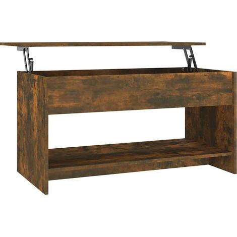 Maison Exclusive - Tavolino da Salotto Rovere Fumo 102x50x52,5cm Legno Multistrato (1/5)