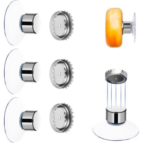 Porte Savon Magnétique - Non spécifié - Lot de 3 - Acier Inoxydable - Ventouse Puissante - Sans Perçage (1/4)