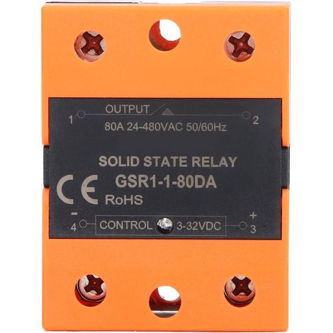 Relais statique SSR entrée DC 3‑32V, sortie AC 24‑480V pour usage domestique (1/5)