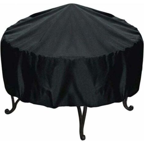 Protective Cover for Round Fire Pit, 84x50cm Fontainebleau (Black) (1/5)