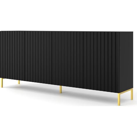 CREDENZA WAVE CABINET 200 4D NERO OPACO