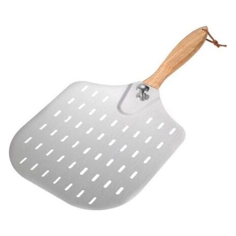 (60.5x30.3x1.6cm)Pelle À Pizza Perforée,Pelle À Pizza En Acier Inoxydable, Pelle À Pizza Avec Poignée Amovible,Durable Et Légère (1/4)