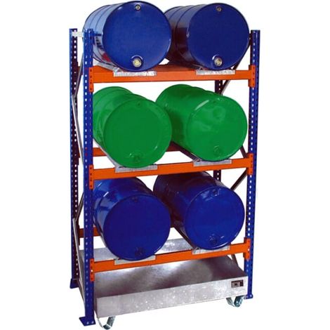 Etagère à fûts Bauer Südlohn avec bac d'égouttement 3002, zinguée