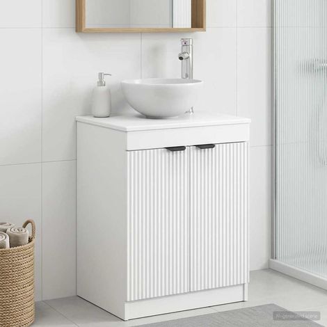 vidaXL Mobile da Bagno Bianco 54 x 41 x 70 cm Legno