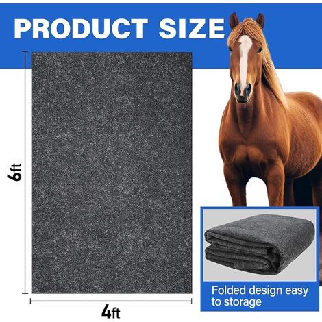 Stable Mat 120 x 180 cm - Cut to Size - Horse and Livestock Floor Mat - Water Absorbent for Horses, Hens and Small Animals (1/4)