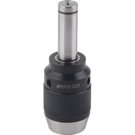 Mandrin de perçage intégré APU13‑C20, carbone supérieur, queue droite 20mm, capacité de serrage max 13mm, pour perceuse professionnelle (1/5)