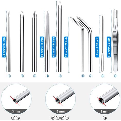 Ferraycle Lot de 12 outils de paracorde en acier inoxydable avec aiguilles à coudre et cordon de paracorde Noir