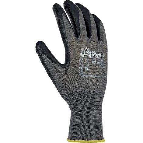 GUANTI NITRILE/POLIESTERE 'VALZER' Tg. 9- 12 coppia  - UPOWER
