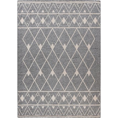 Tappeto moderno Rhombus a pelo corto grigio e beige (1/4)
