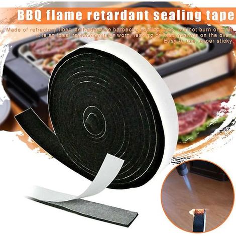 Joint d'étanchéité haute température pour barbecue/fumoir, porte et couvercle, autocollant, 2 cm x 3,6 m, cuisine (1/3)