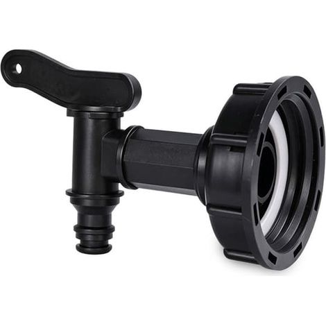 Robinet pour réservoir IBC, raccord 3/4 pouce, vanne pour tuyau d'arrosage, bouchon fileté S60x6 (1/5)