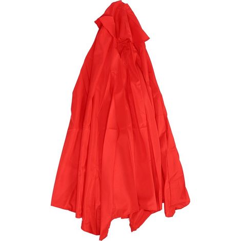 Auvent de parasol de Patio extérieur, couverture de parasol de jardin de remplacement, tissu à large couverture imperméable pour 6 nervures rouge (1/5)