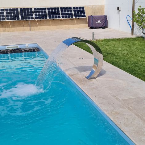 Cascade pour piscine au sel chlore INOX 316 Cobra Hauteur 80cm ZENLYS (1/4)