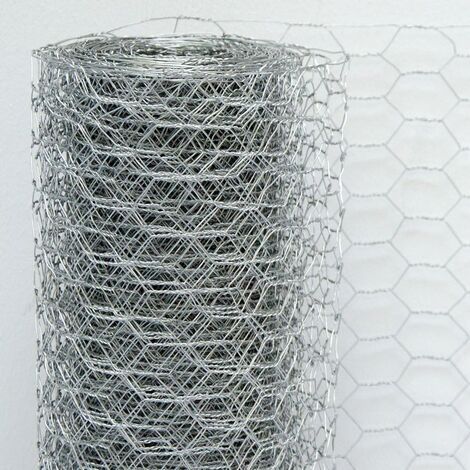 Grillage Métallique Pour Cloture Maillage Hexagonal 16 x 25 mm Clôture Pour Animaux Et Plantes Galvanisé -0.1 m x 5 m (1/5)