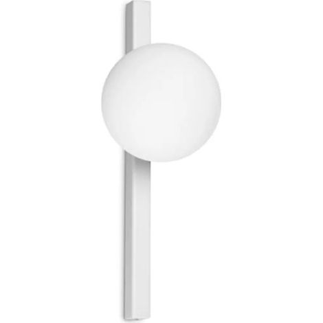 [GEBRAUCHT] B-Ware Ideallux Wandleuchte Wandlampe Binomio Glas Metall Weiß G9 Led Warmweiß 1 Flg