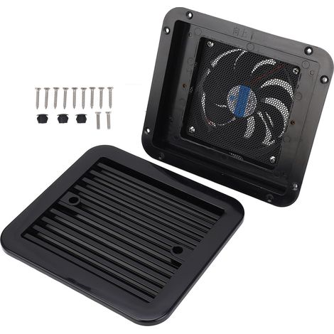 Ortviai Ventilateur d’Évacuation Latéral pour Camping-car – 205 x 185 mm, 220 V, ABS, Installation Facile