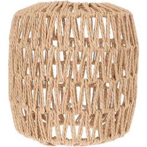 Simulated rotin lampe housse Handmade tissé Chandelier vintage Lampshade décoration maison suspendu suspension chambre (1/5)