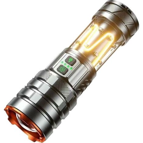 Lampe torche LED ultra-puissante, 90 000 lumens, rechargeable, lampe de camping, étanche et portable,