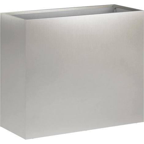 Macetero de Jardín Plateado 50 x 20 x 40 cm Acero inoxidable vidaXL