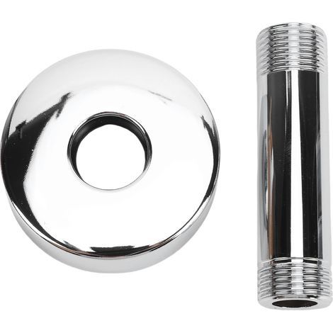 Bras de douche 3 pouces monté au plafond en acier inoxydable droit 14 NPT 1/2 tuyau pour pomme de douche Standard galvanisé (1/5)