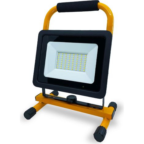 KELI - Projecteur LED 50W, 6500K Spot Led Extérieur 64 LED Projecteur de chantier Exterieur Led IP65 Etanche 4500LM, Verre trempé (1/3)