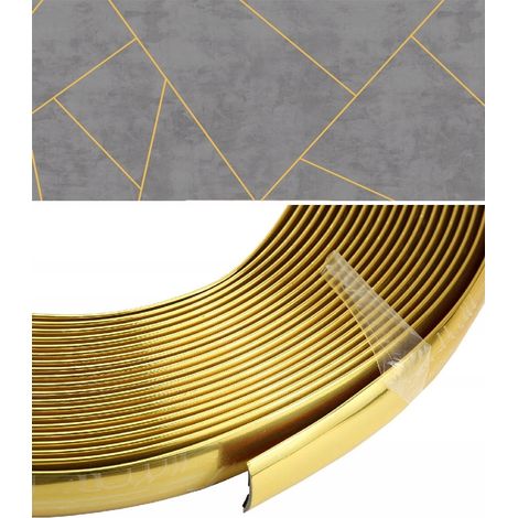 Tira decorativa dorada, flexible, 20/21 mm, 2,1/2 cm x 5 metros (1/5)