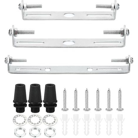 Support de Fixation Universel pour Plafonnier et Suspension - Kit de Montage avec Barres Transversales (90mm, 105mm, 120mm) (1/5)