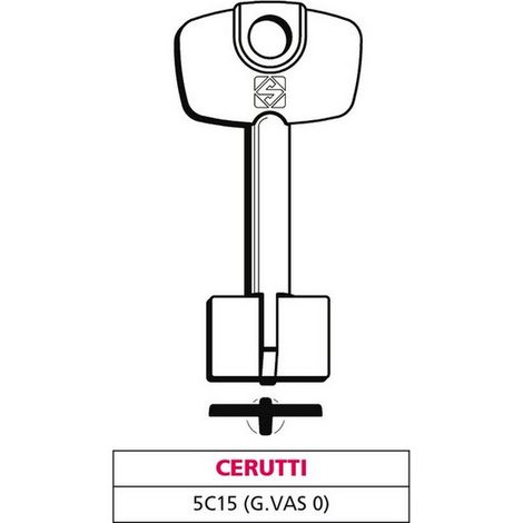 5PZ CHIAVE A DOPPIA MAPPA 5C15 (G. VAS 0) CERUTTI