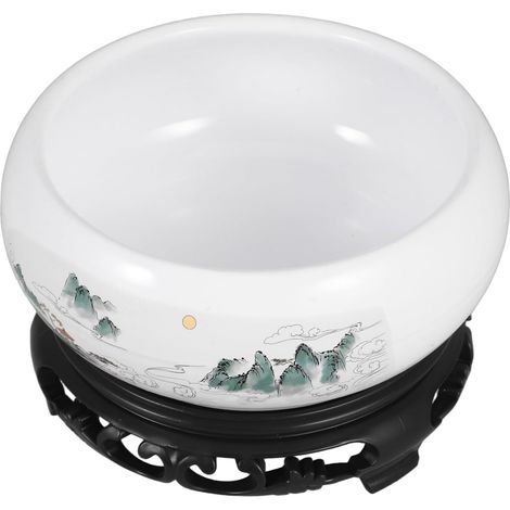 Pot Céramique Hydroponique pour Jonquille et Lotus avec Base Planteur Intérieur sans Trou pour Culture Aquatique Décorative Pot de Fleur Polyvalent pour Maison et Bureau (1/5)