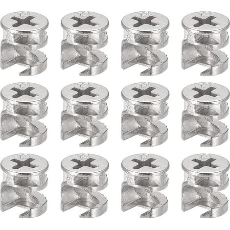 12 Pièces Nocken Verschlussmutter für Möbel 9.35x9.6mm Gelenkverbinder Verriegelung Mutter (1/5)